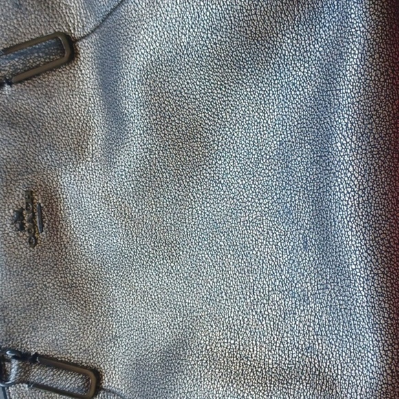 COACH 33736 MEDIUM SIZE GOLD, BLACK LEATHER METALIC HANDBAG - Picture 11 of 12